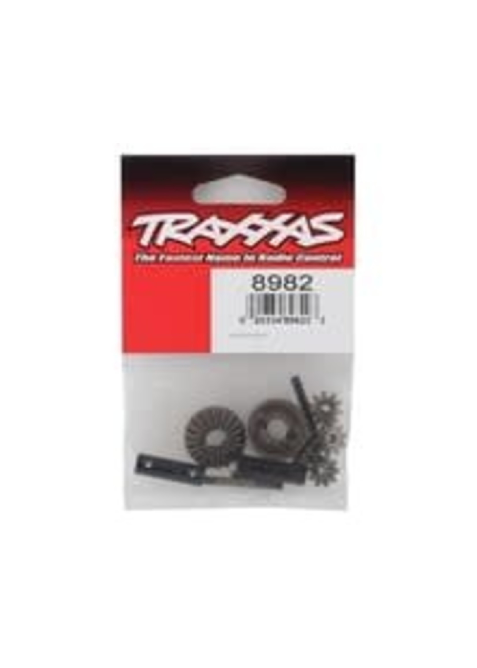 Traxxas 8982 Gear set, differential (output gears (2)/ spider gears (4)/ spider gear shaft (2)/ output shaft (2)/ 2.5X13.8 pin (2))