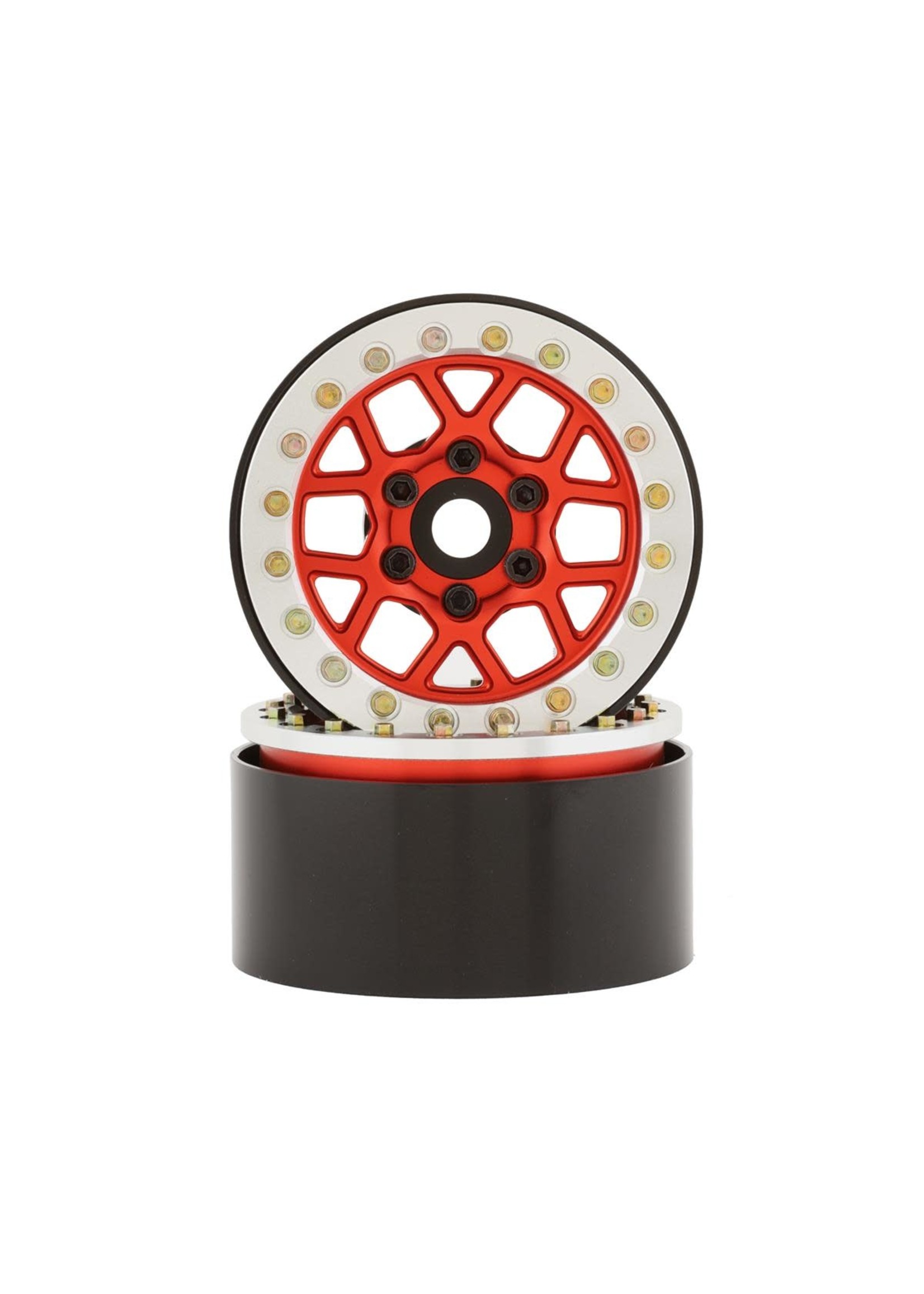 SSD SSD00538 SSD RC 1.9” Boxer Beadlock Wheels (Red)