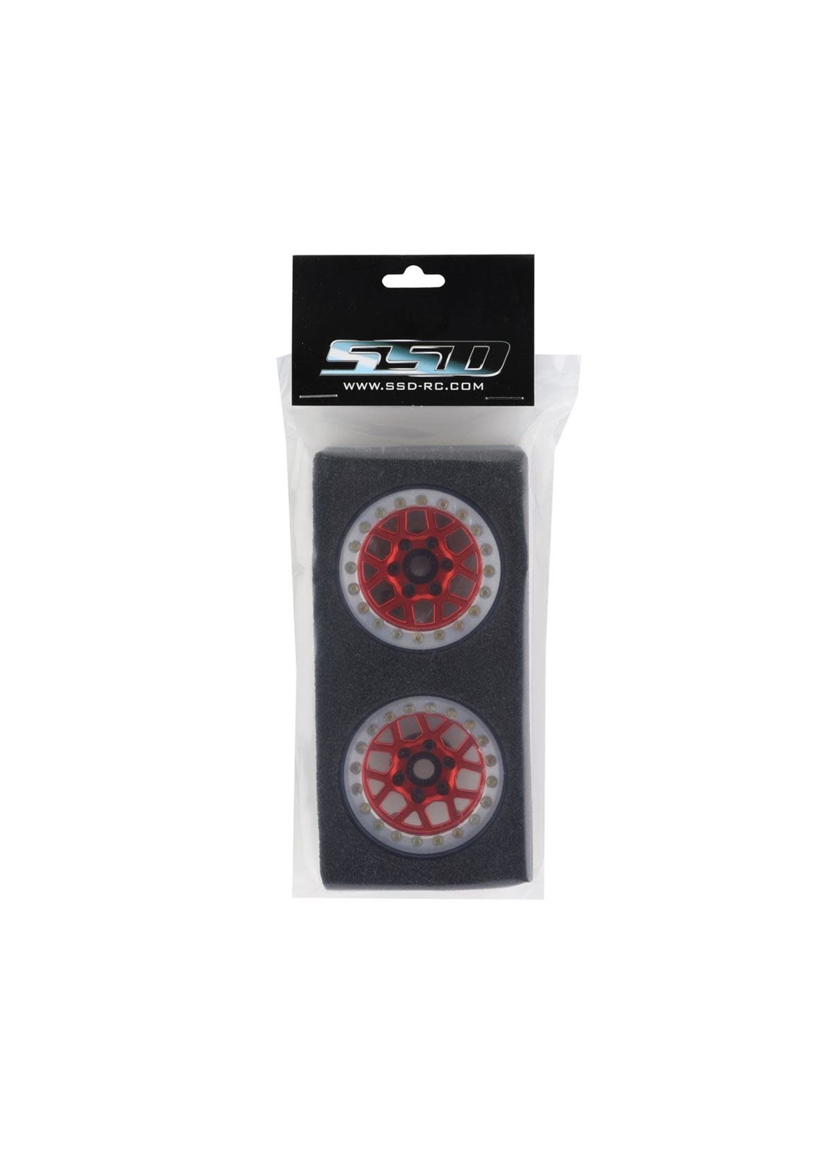 SSD SSD00538 SSD RC 1.9” Boxer Beadlock Wheels (Red)