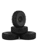 JConcepts JConcepts Tusk 1.0" Pre-Mounted Tires w/Hazard Wheel (Black) (4) (Gold) w/7mm Hex