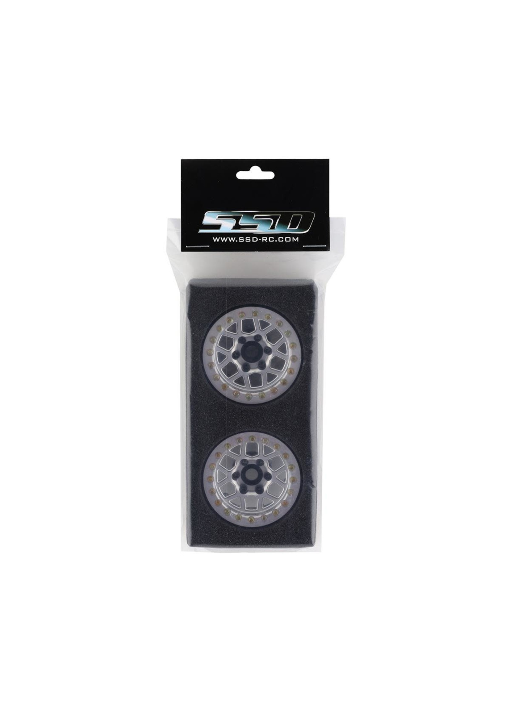 SSD SSD00542 SSD RC 1.9” Boxer Beadlock Wheels (Silver)
