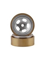 SSD SSD RC SCX24 1.0" Aluminum/Brass 5-Slot Beadlock Wheels (2)