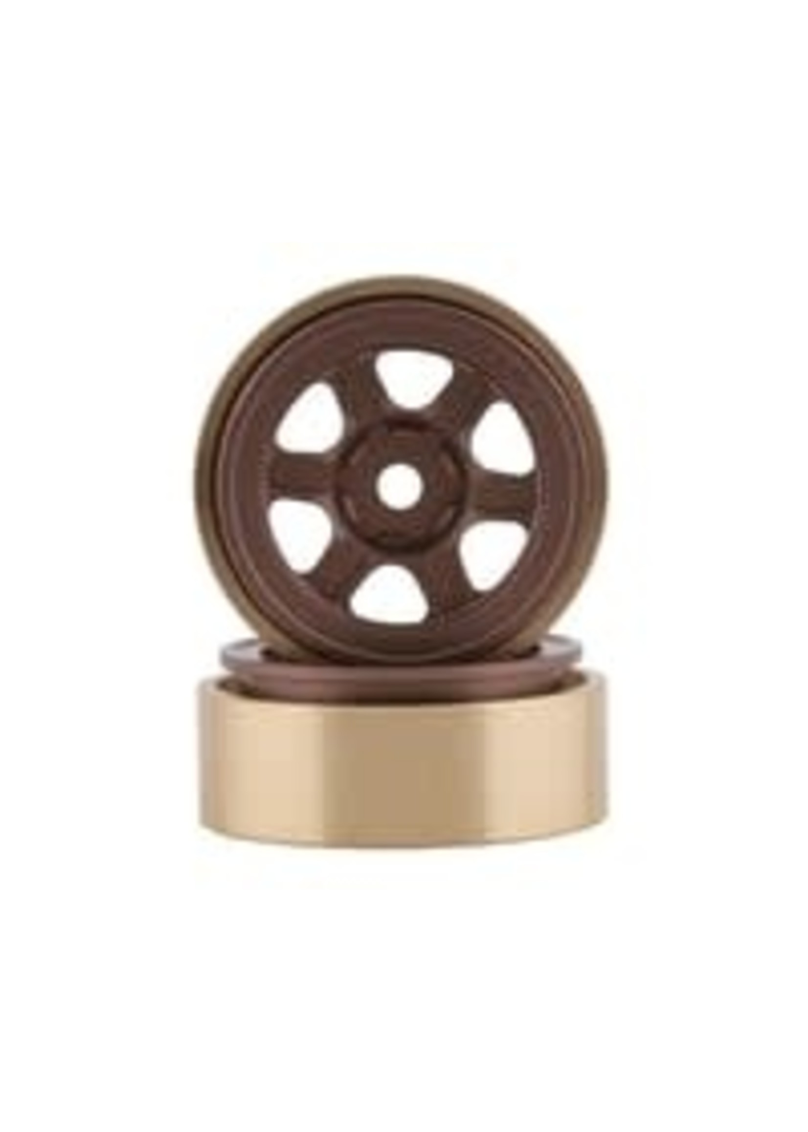 SSD SSD00440 SSD RC SCX24 1.0” Aluminum/Brass Challenger Wheels (Bronze) (2)