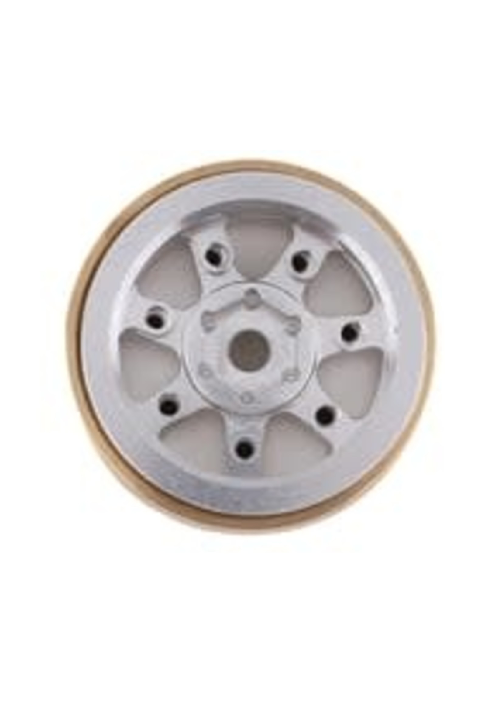 Samix SAMSCX24-6669S Samix SCX24 Aluminum & Brass 1.0" Beadlock Wheel Set (Silver) (4)