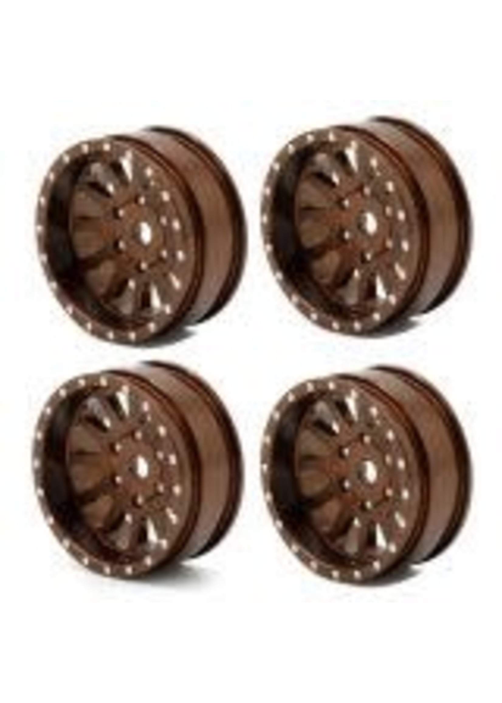 Power Hobby PHSCX2472-BRONZE Powerhobby A24 Aluminum 1.0” Rock Crawler Wheels Axial SCX24 - Bronze