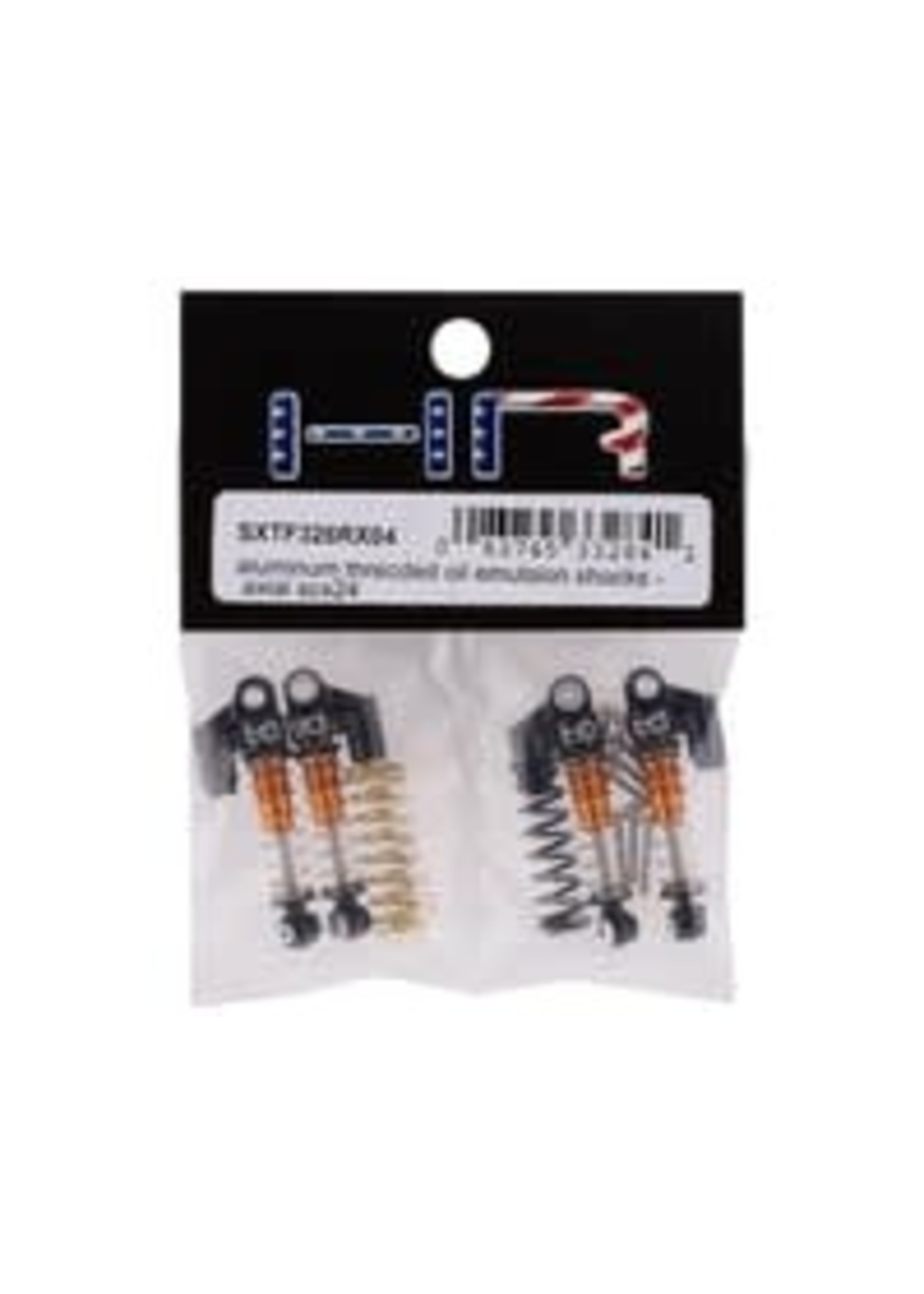 Hot Racing HRASXTF326RX04 Hot Racing Axial SCX24 Aluminum Threaded Oil Emulsion Shocks (4)