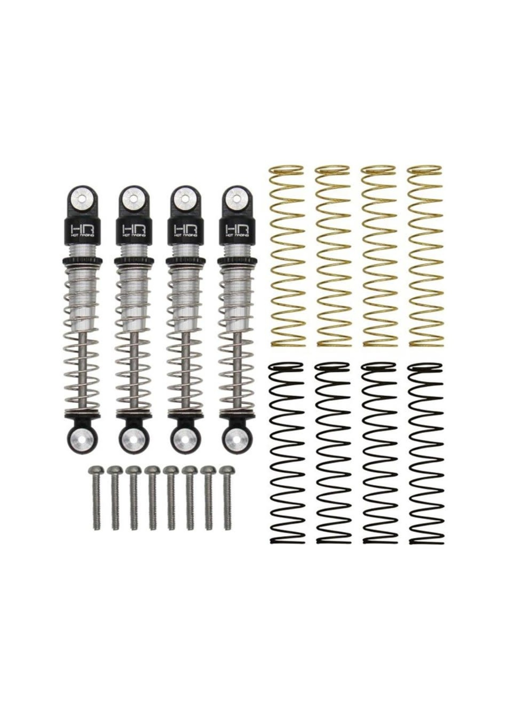 Hot Racing HRASXTF428LT Hot Racing Axial SCX24 Aluminum Threaded Long Travel Shocks (4)