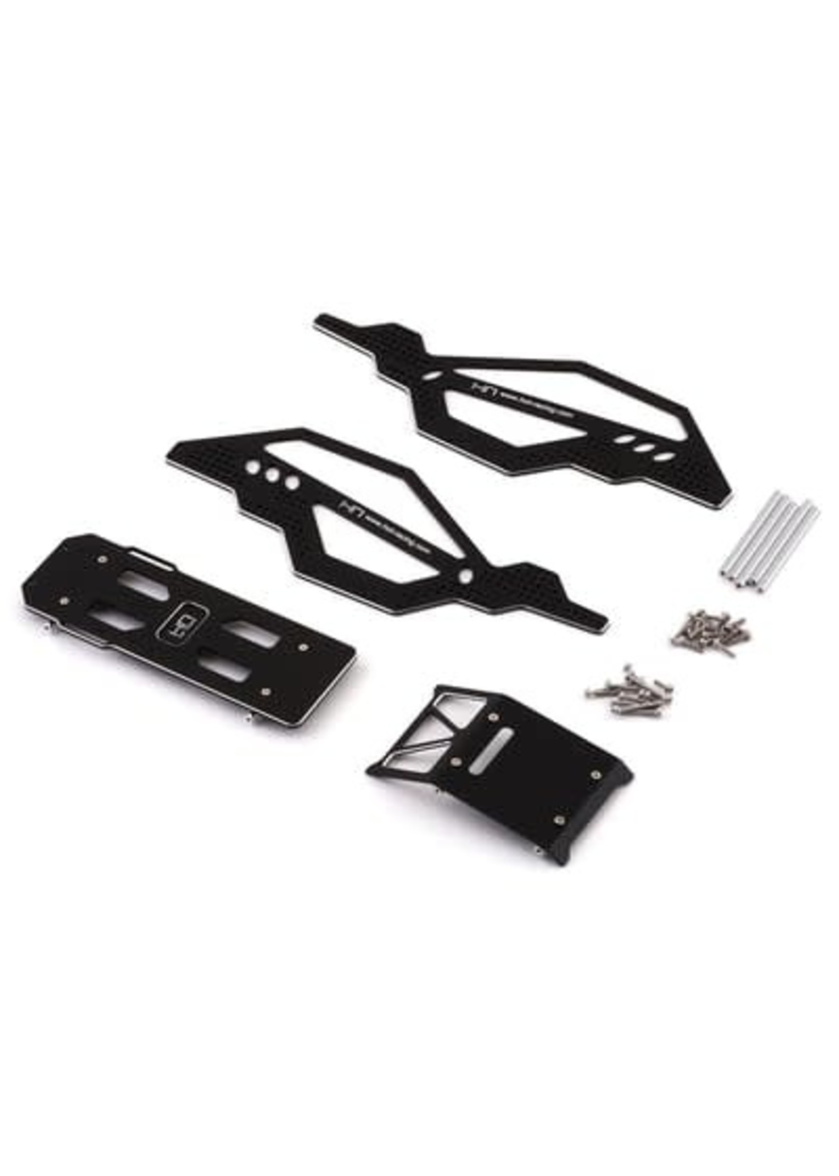 Hot Racing HRASXTF14RR01 Hot Racing Axial SCX24 Aluminum Rock Racer Conversion Chassis (Black)