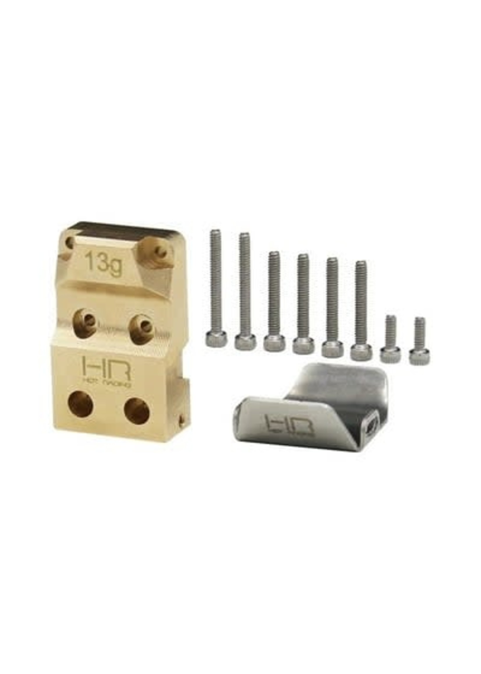Hot Racing HRASXTF12CP Hot Racing Axial SCX24 Brass Differential Cover w/Stainless Axle Skid Plate