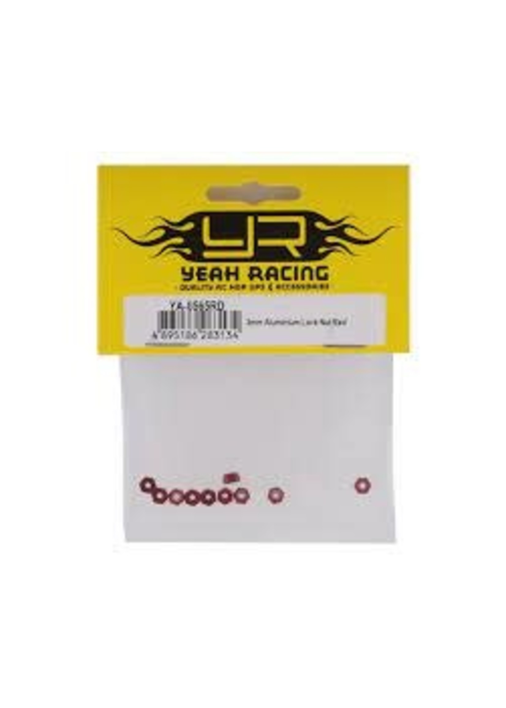 Yeah Racing Yeah Racing 2mm Aluminum Lock Nut (Red) (10)