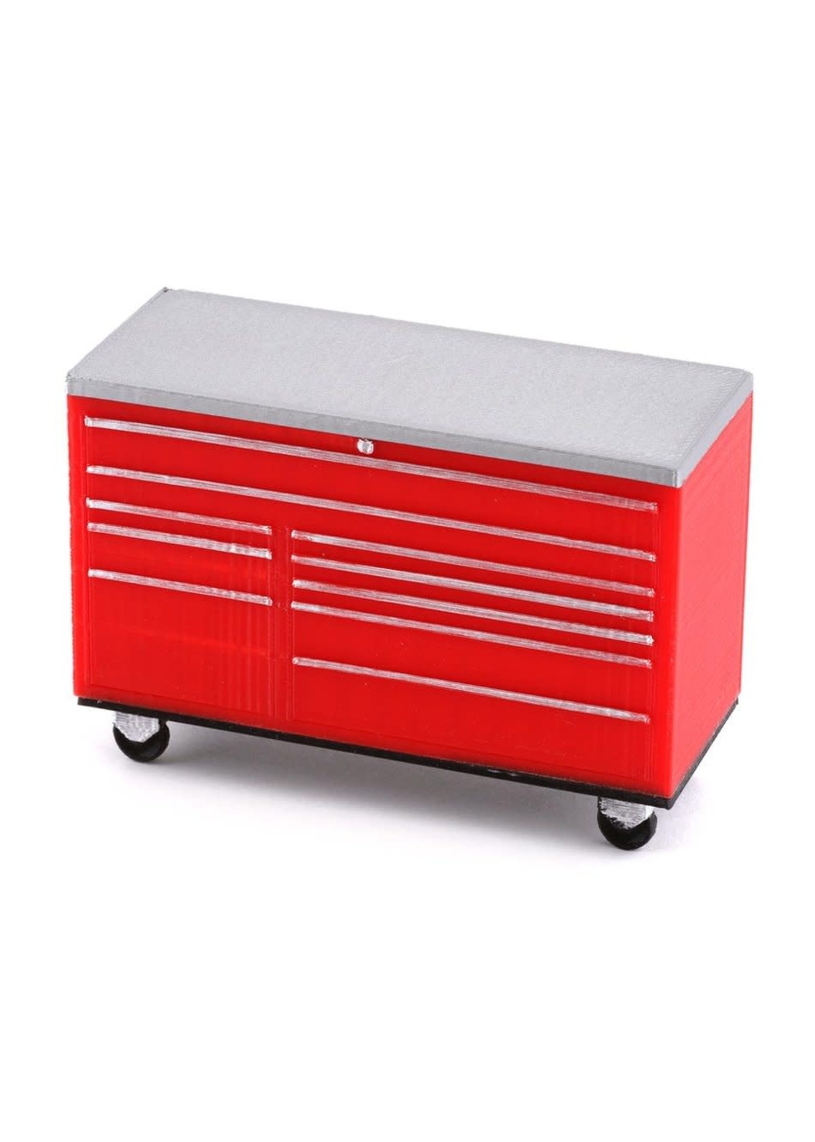 Scale By Chris SBCSS24C Scale By Chris 1/24 Classic Roll Around Tool Box (Red)