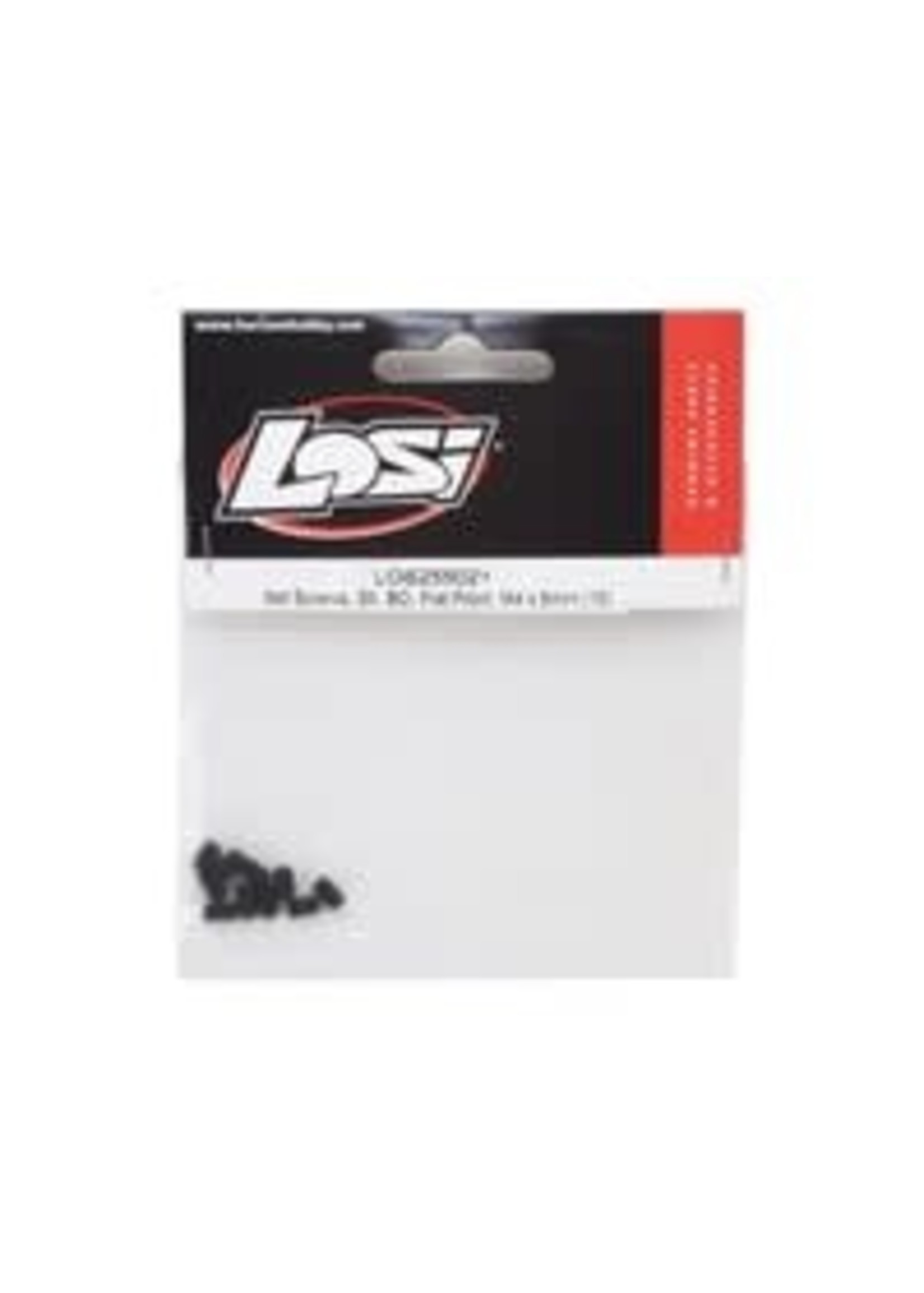 Losi LOS255021 Set Screws, Stl, BO, Flat Point, M4 x 6mm (10)