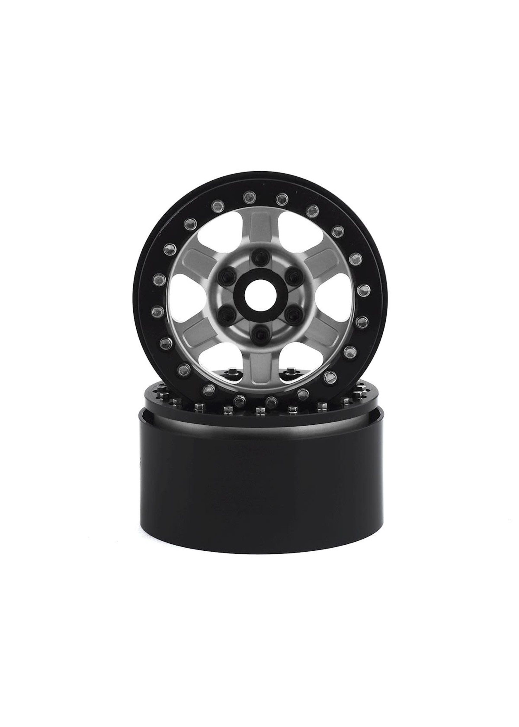 SSD SSD00385 SSD RC 1.9” Challenger Beadlock Wheels (Silver) (2)