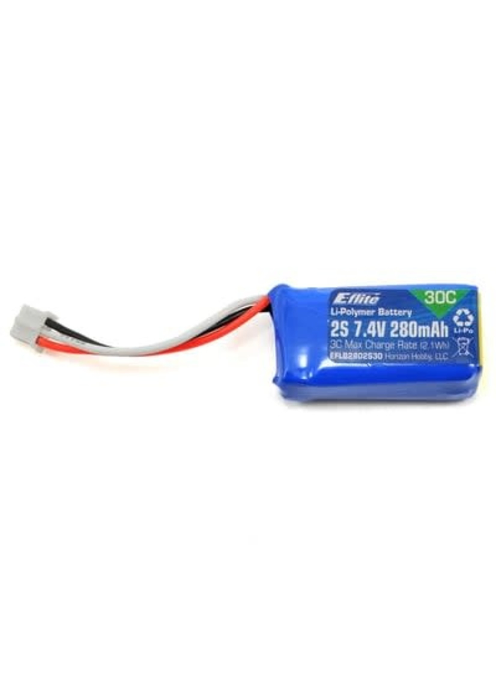 E-Flite EFLB2802S30 280mAh 2S 7.4V 30C Li-Po Battery