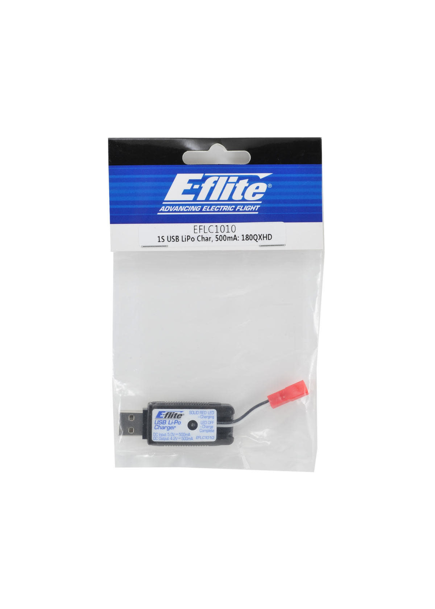 E-Flite EFLC1010 1S USB Li-Po Charger, 500mA, JST: 180 QX HD
