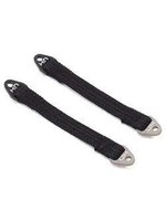 Hot Racing Hot Racing 85mm Suspension Travel Limit Straps (2) (Black/Silver)