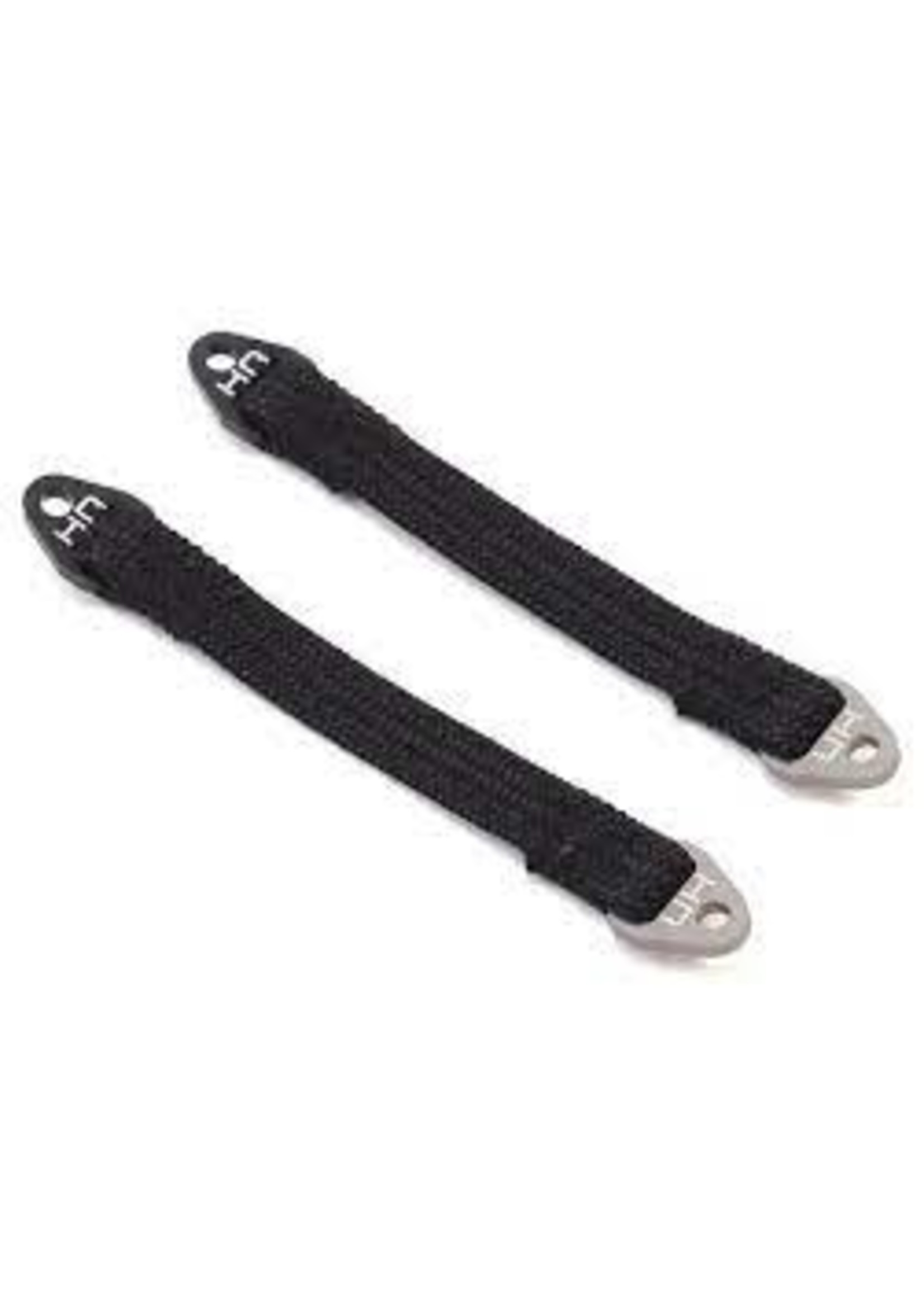 Hot Racing HRASLS85T1801 Hot Racing 85mm Suspension Travel Limit Straps (2) (Black/Silver)
