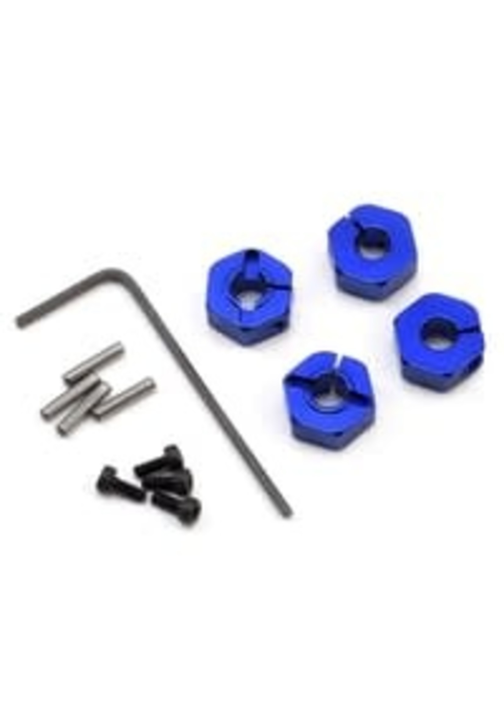 Hot Racing HRASLF1006 Hot Racing Traxxas Slash 4x4 Aluminum Locking 12mm Wheel Hex Kit (Blue)