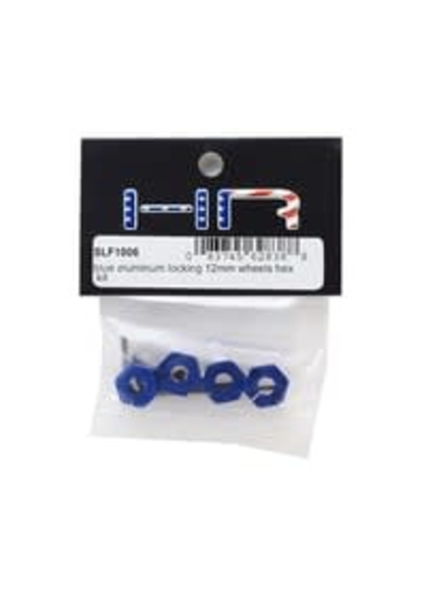 Hot Racing HRASLF1006 Hot Racing Traxxas Slash 4x4 Aluminum Locking 12mm Wheel Hex Kit (Blue)