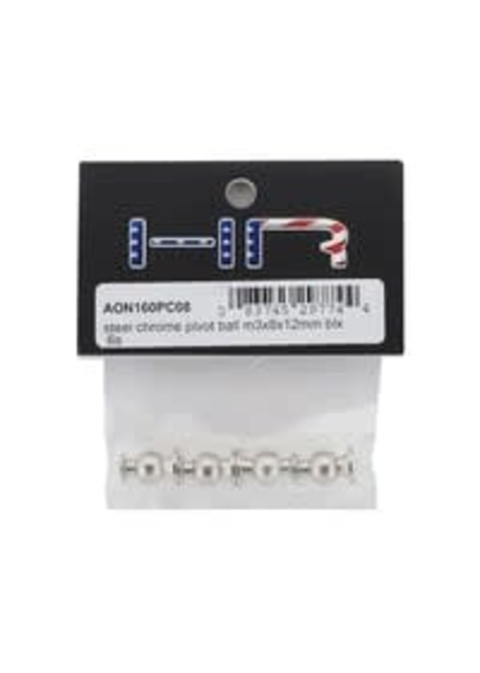 Hot Racing HRAAON160PC08 Hot Racing Arrma 6S 3x8x12mm Steel Chrome Pivot Ball (4)
