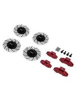 Hot Racing Aluminum Brake Disc w/ Red Calipers, for Traxxas 4-Tec2.0