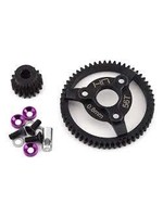 Hot Racing Hot Racing Traxxas 32P Steel Pinion & Spur Gear Set (Purple) (18T/56T)