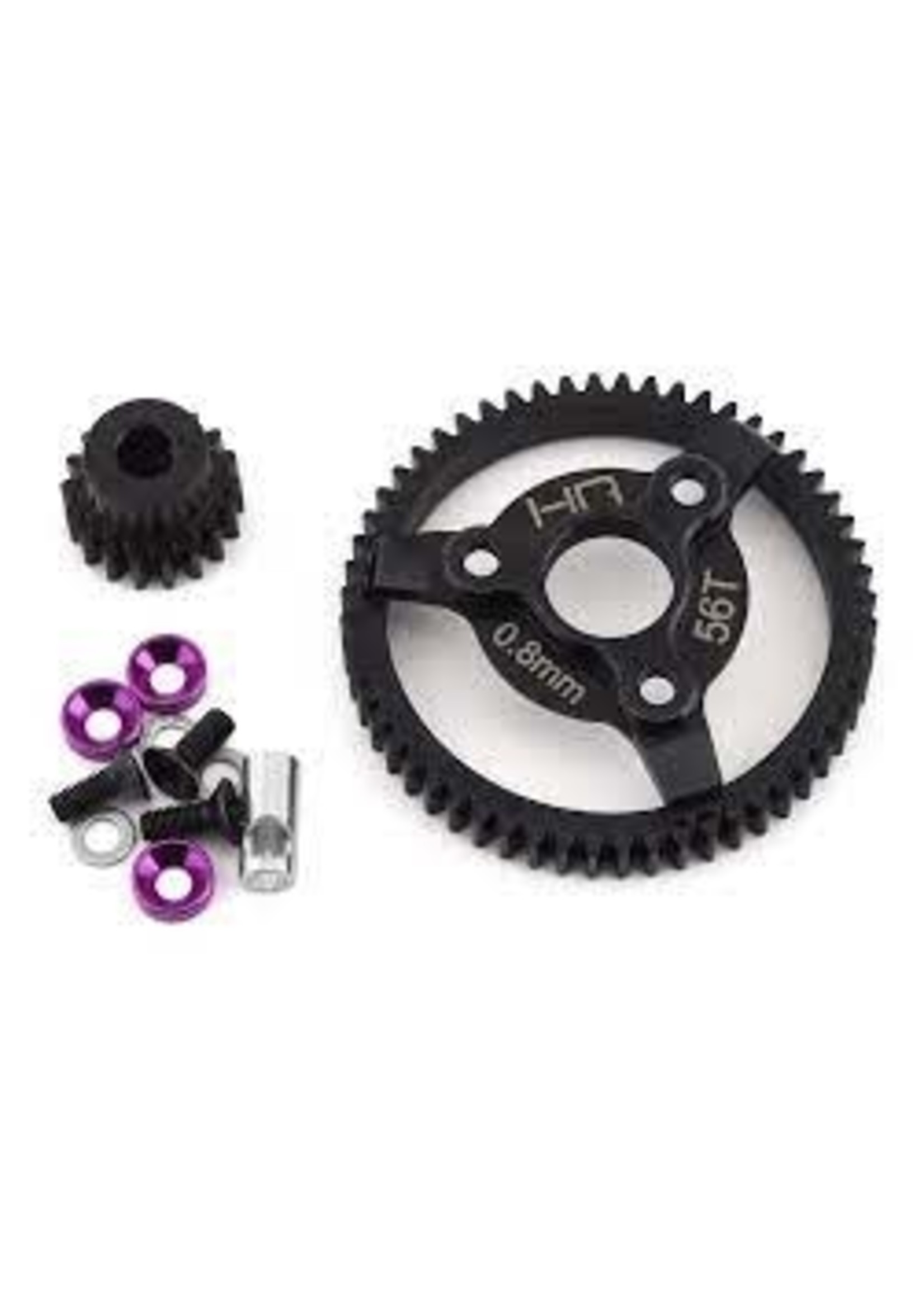 Hot Racing HRASTE256 Hot Racing Traxxas 32P Steel Pinion & Spur Gear Set (Purple) (18T/56T)
