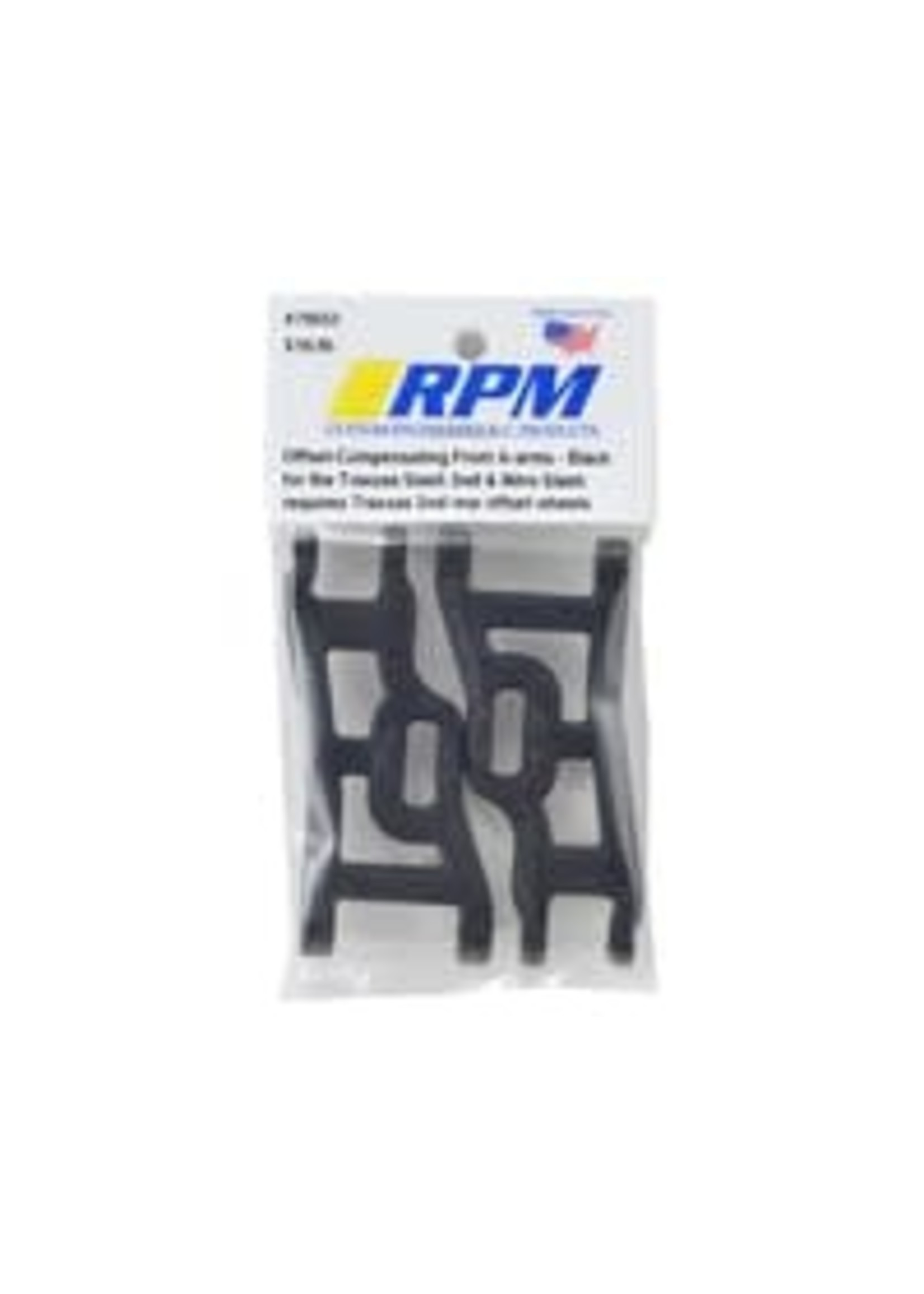 RPM RPM70552 Front A-arms (2) Offset-Compensating, Black; Slash