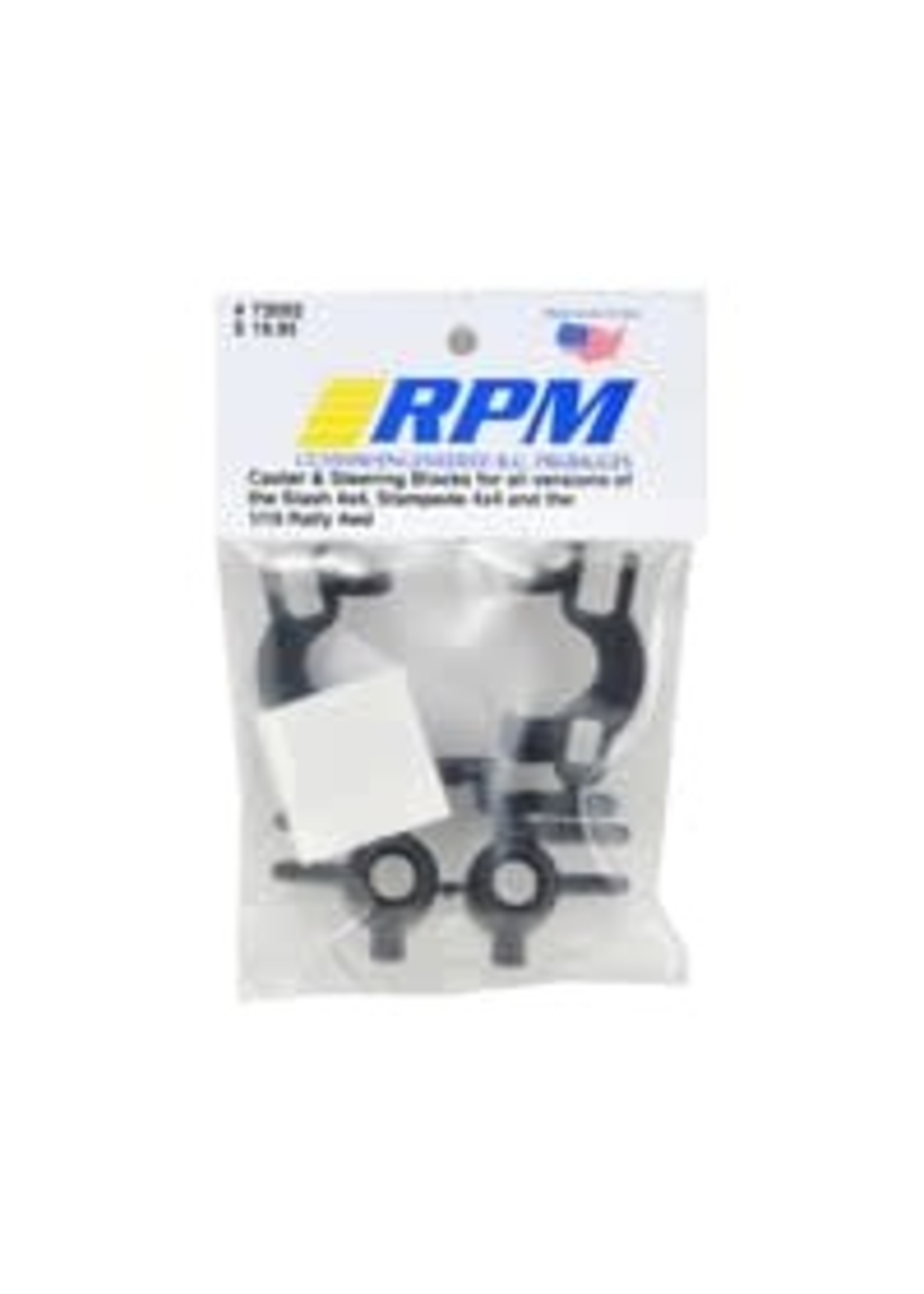 RPM RPM73592 Caster & Steering Blocks BLK: SLH 4X4, ST 4X4 (2)