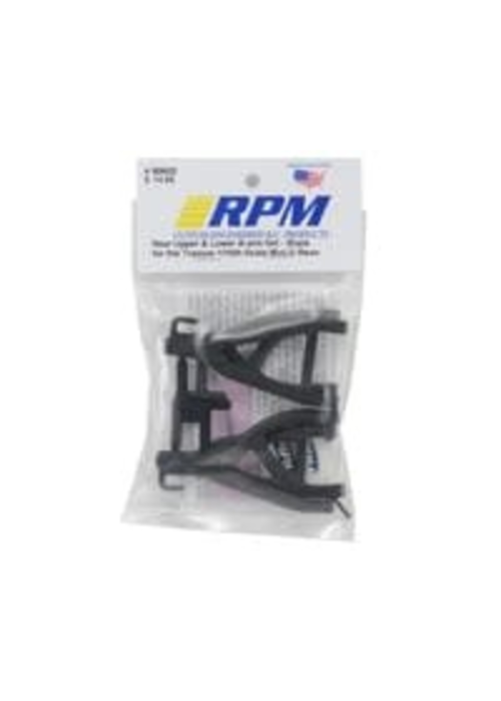 RPM RPM80602 RPM Rear Upper & Lower A-Arms (1/16 E-Revo) (Black)