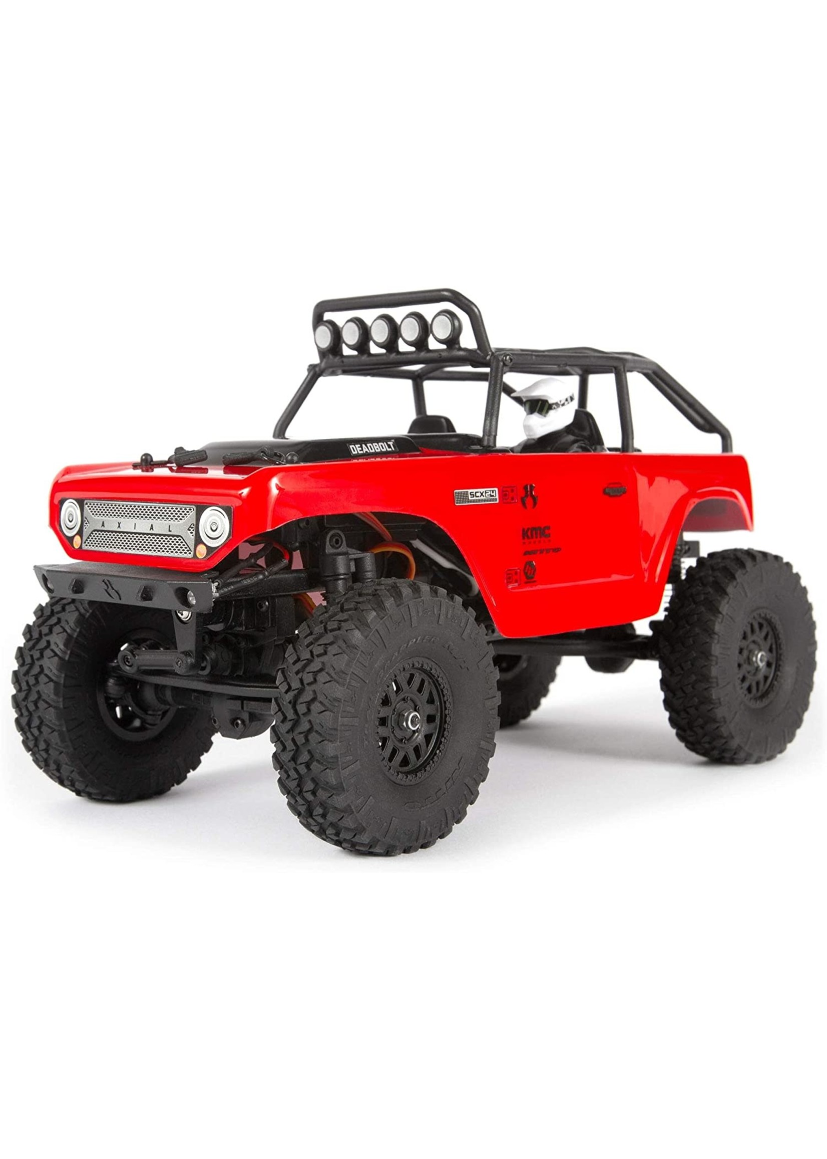 Axial AXI90081T1 SCX24 Deadbolt 1/24th Scale Elec 4WD - RTR, Red