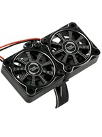 Power Hobby Powerhobby 1/8 Aluminum Heatsink 40mm Dual High Speed Cooling Fans w/Cover Black