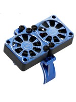 Power Hobby Powerhobby 1/8 Aluminum Heatsink 30mm Twin Turbo High Speed Cooling Fans 28K Blue