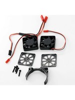Power Hobby Powerhobby 1/5 Aluminum Heatsink Dual High Speed Cooling Fans w/Cover Black
