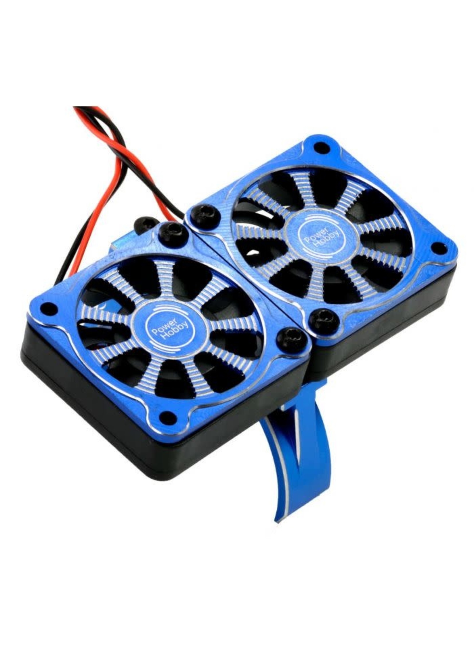 Power Hobby PH1291BLUE Powerhobby 1/5 Aluminum Heatsink Dual High Speed Cooling Fans w/Cover Blue