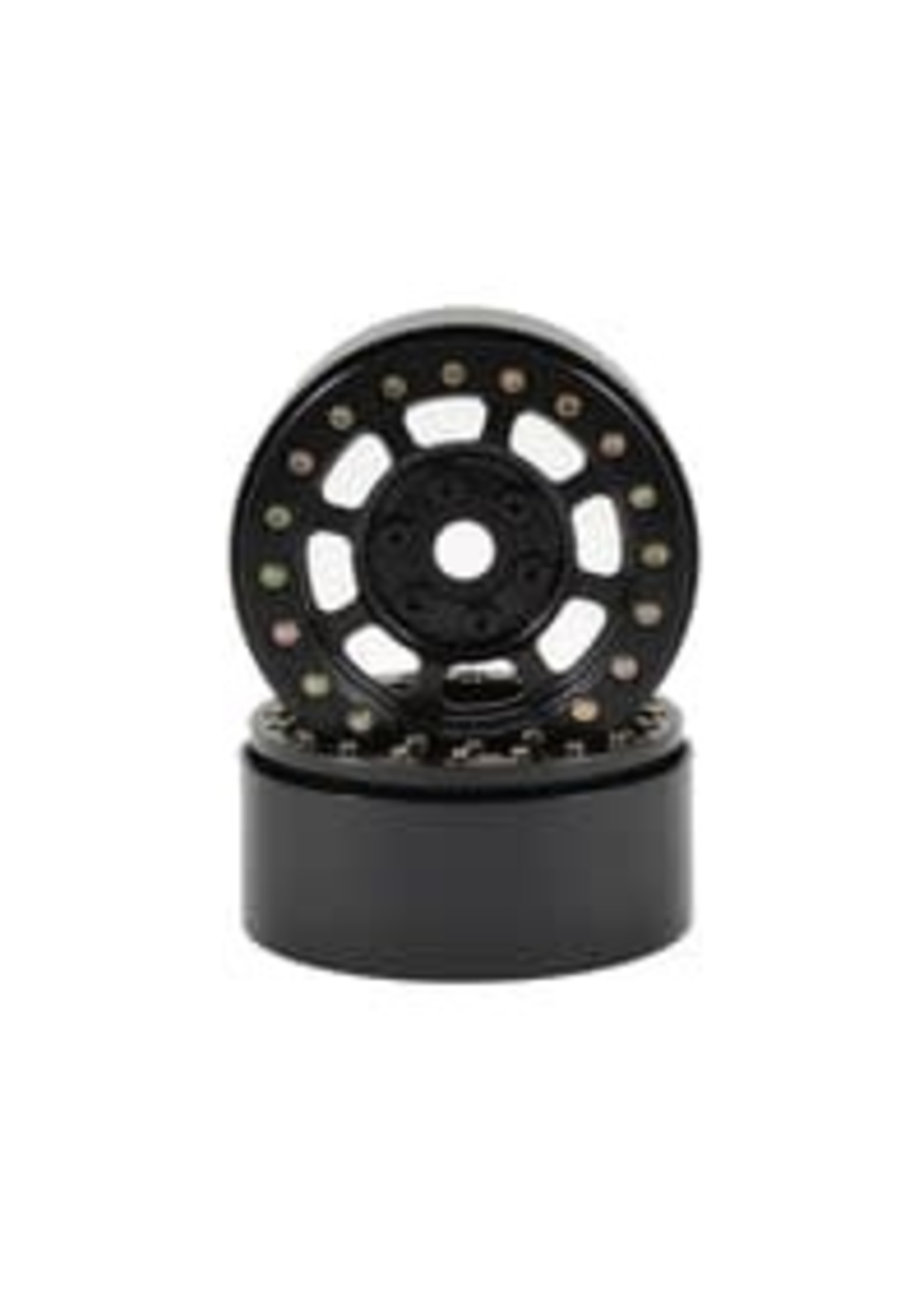 SSD SSD00076 SSD RC Trail 1.9 Steel Beadlock Crawler Wheels (Black) (2)