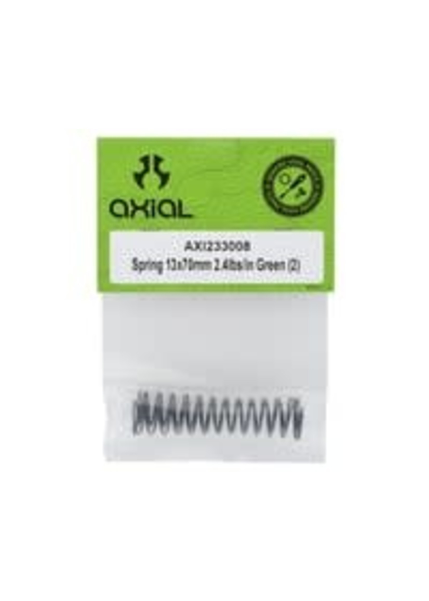 Axial AXI233008 Spring 13x70mm 2.4lbs/in Green (2)