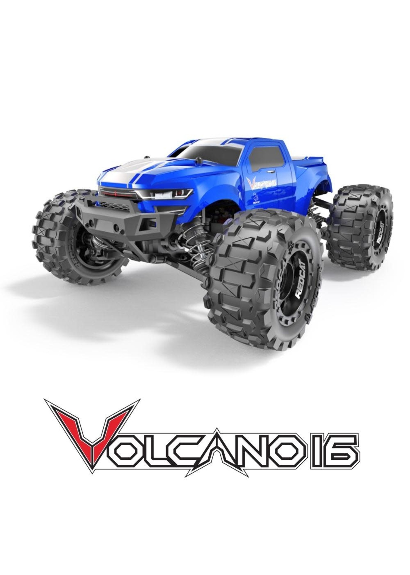 Redcat Racing RER13649 Volcano-16 1/16 Scale Monster Truck - Blue