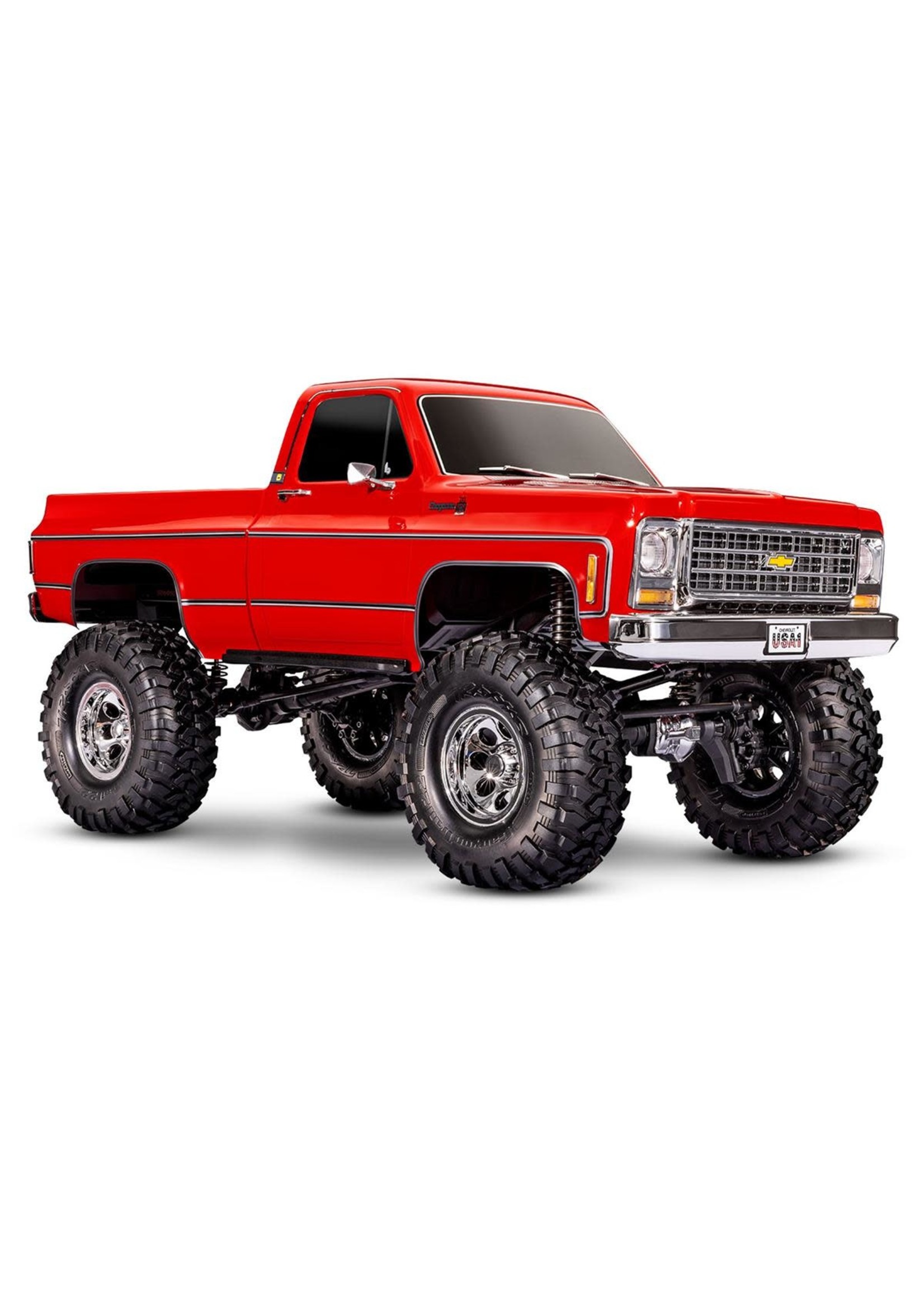 Traxxas 92056-4-RED Traxxas TRX-4 1/10 Trail Crawler Truck w/'79 Chevrolet K10 Truck Body (Red) w/TQi 2.4GHz Radio