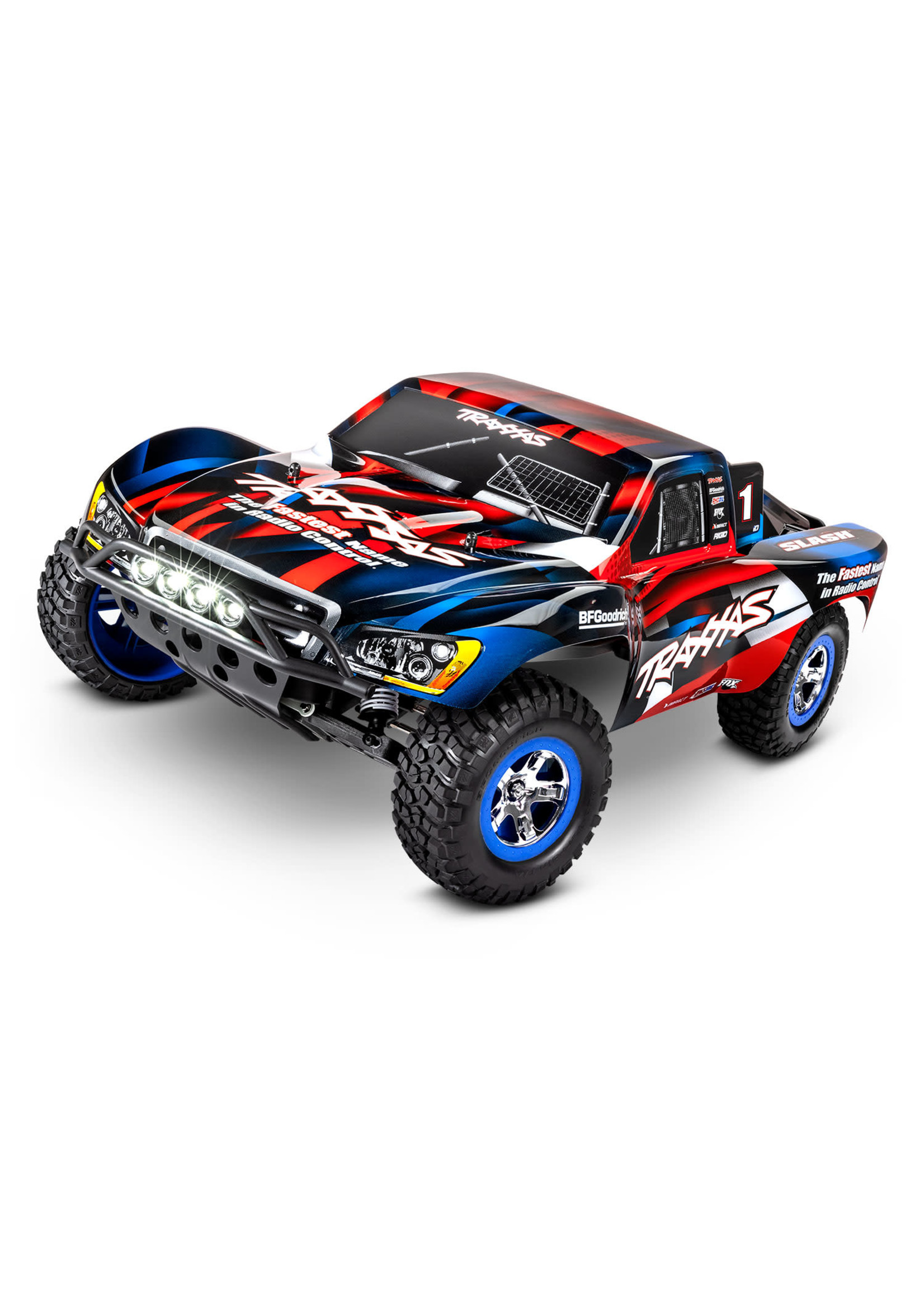 Traxxas 58034-61-RBLU SLASH 2WD WITH LED LIGHTS RED/BLUE