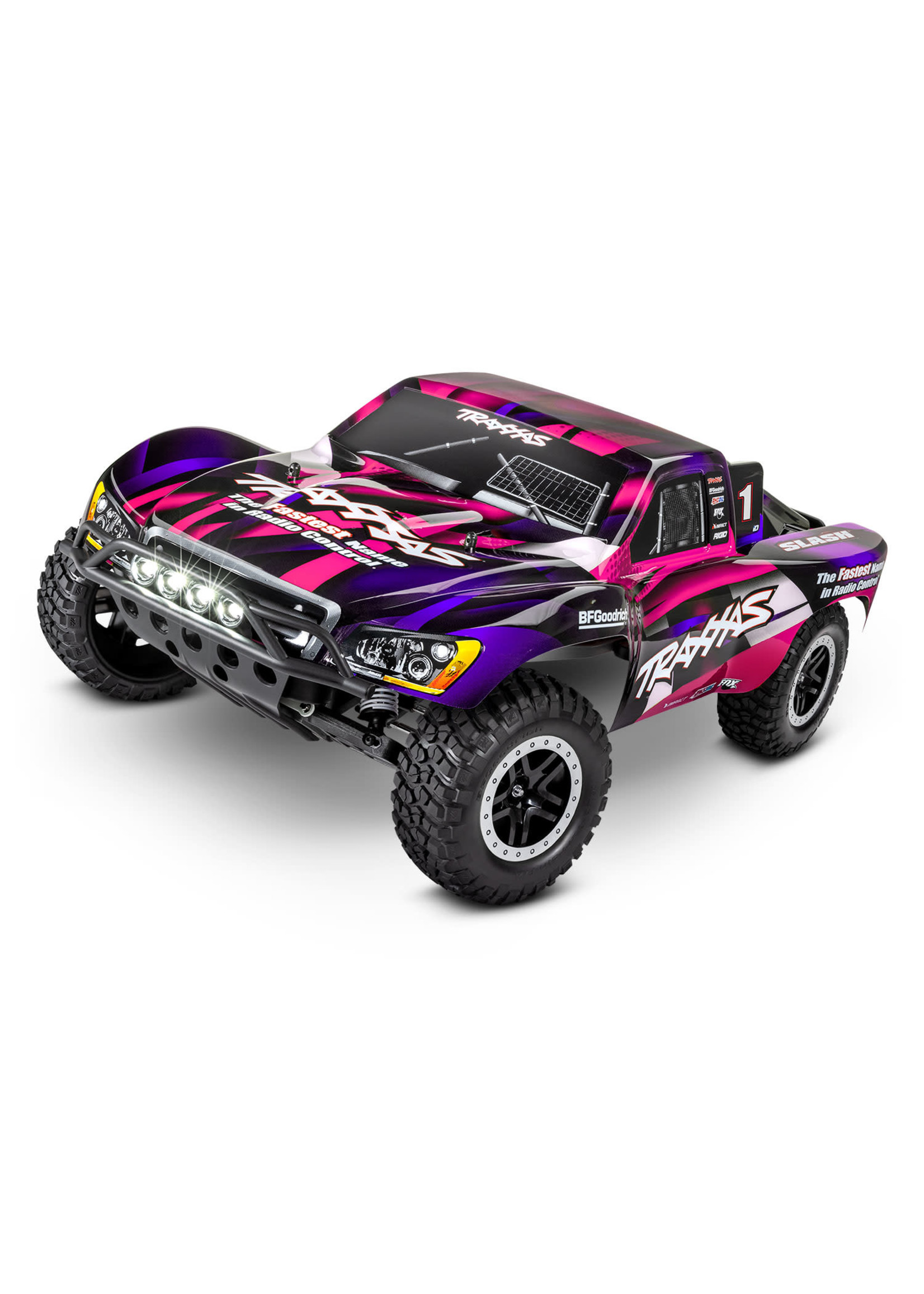 Traxxas 58034-61-PINK SLASH 2WD WITH LED LIGHTS PINK