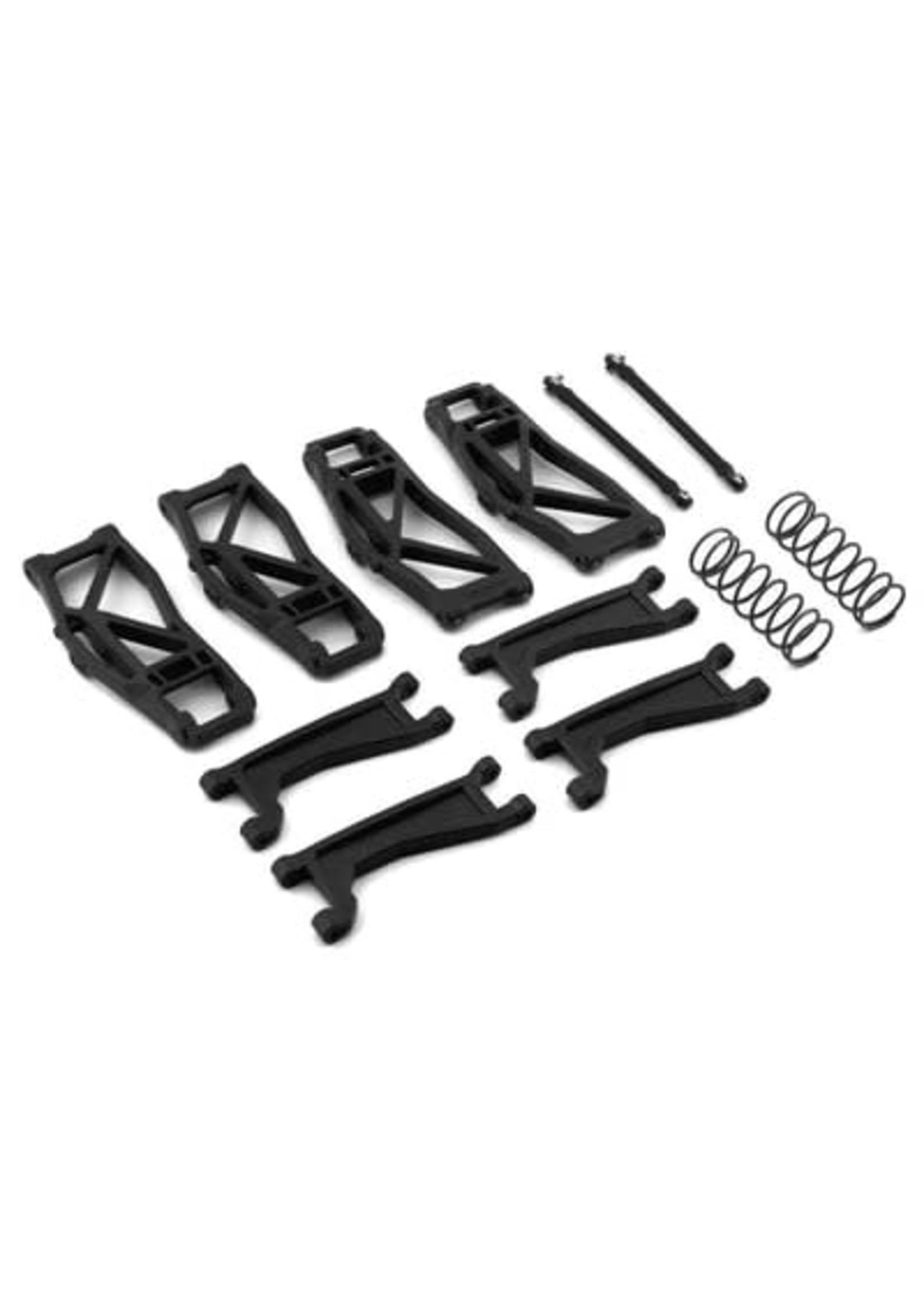 Traxxas 8995 Suspension kit, WideMaxx , black (includes front & rear suspension arms, front toe links, outer half shafts (extended), rear shock springs)