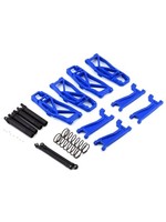 Traxxas Suspension kit, WideMaxx , blue (includes front & rear suspension arms, front toe links, outer half shafts (extended), rear shock springs)
