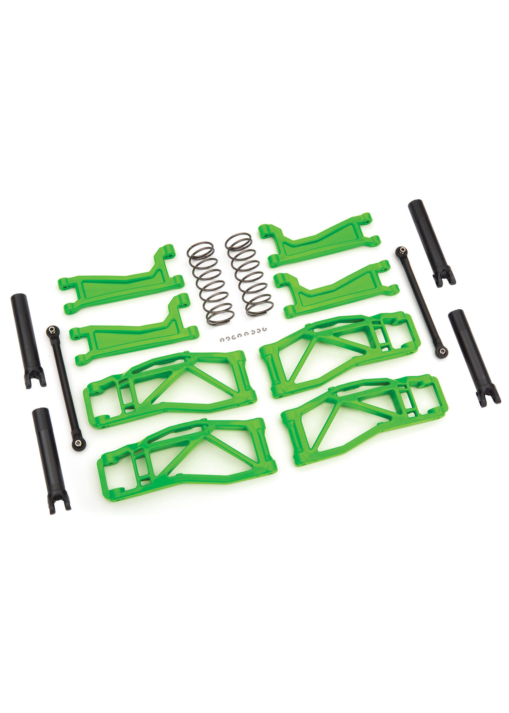 Traxxas 8995G Suspension kit, WideMaxx , green (includes front & rear suspension arms, front toe links,outer half shafts (extended), rear shock springs)