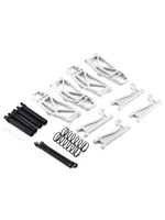 Traxxas Suspension kit, WideMaxx , white (includes front & rear suspension arms, front toe links, outer half shafts (extended), rear shock springs)