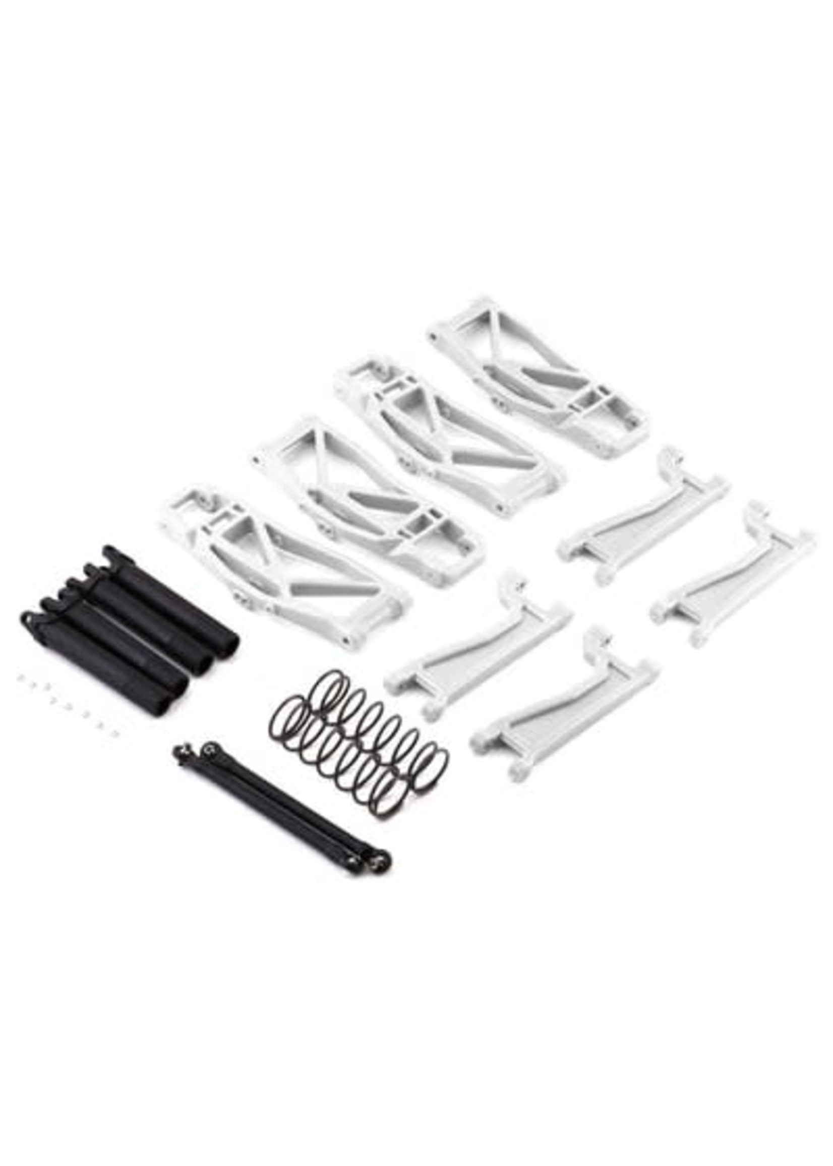 Traxxas 8995A Suspension kit, WideMaxx , white (includes front & rear suspension arms, front toe links, outer half shafts (extended), rear shock springs)