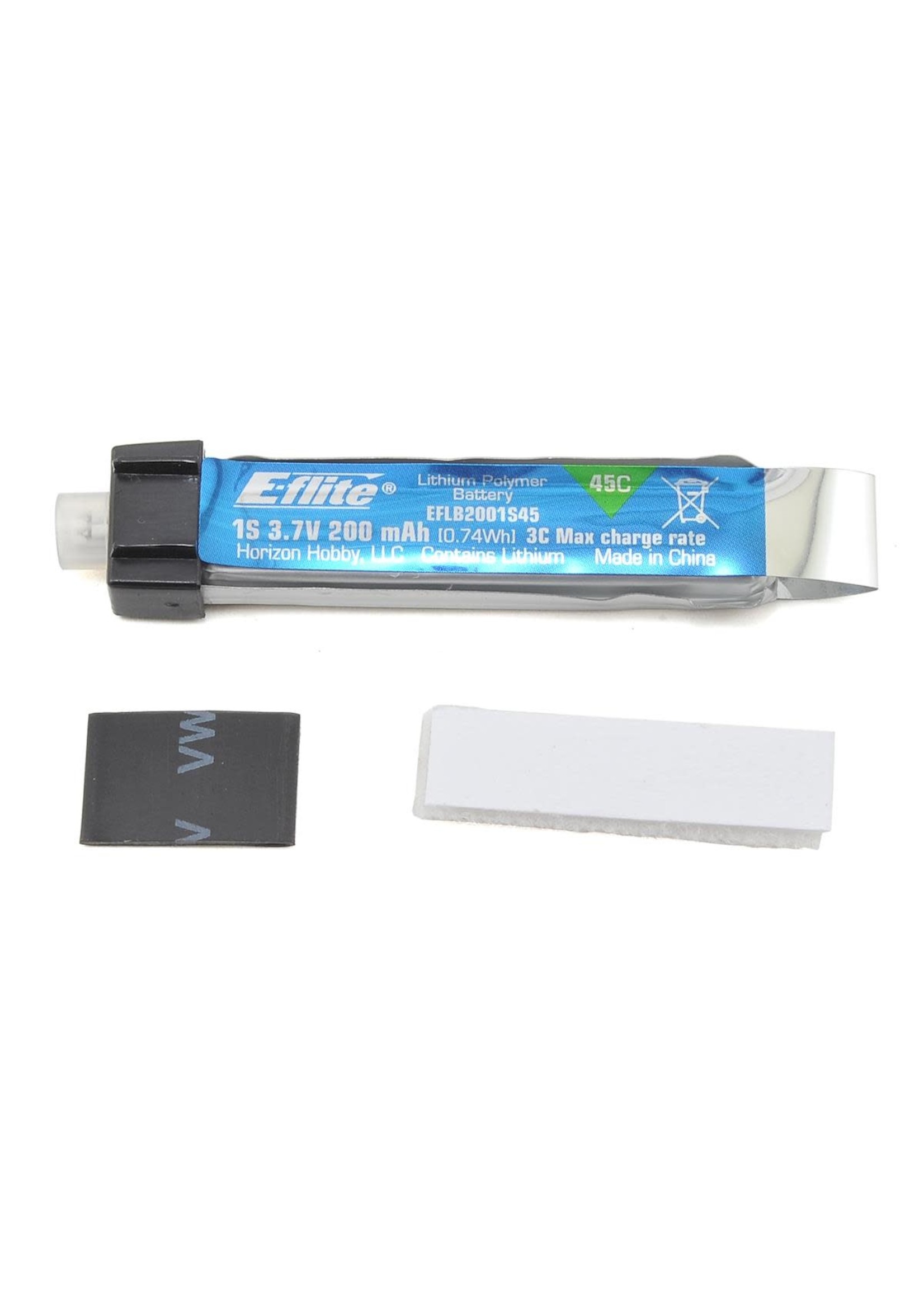 E-Flite EFLB2001S45 E-flite 1S LiPo Battery 45C (3.7V/200mAh)