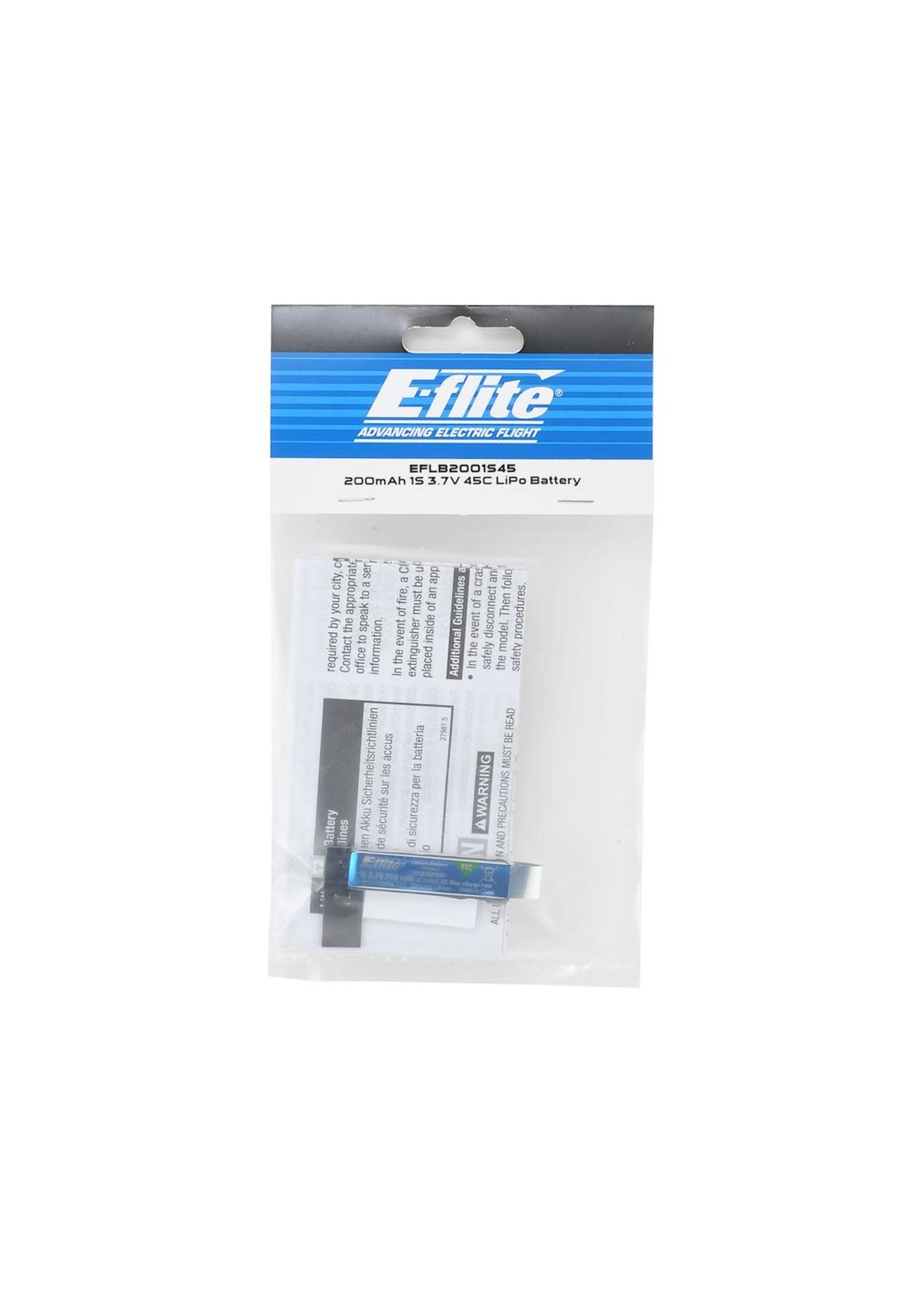 E-Flite EFLB2001S45 E-flite 1S LiPo Battery 45C (3.7V/200mAh)