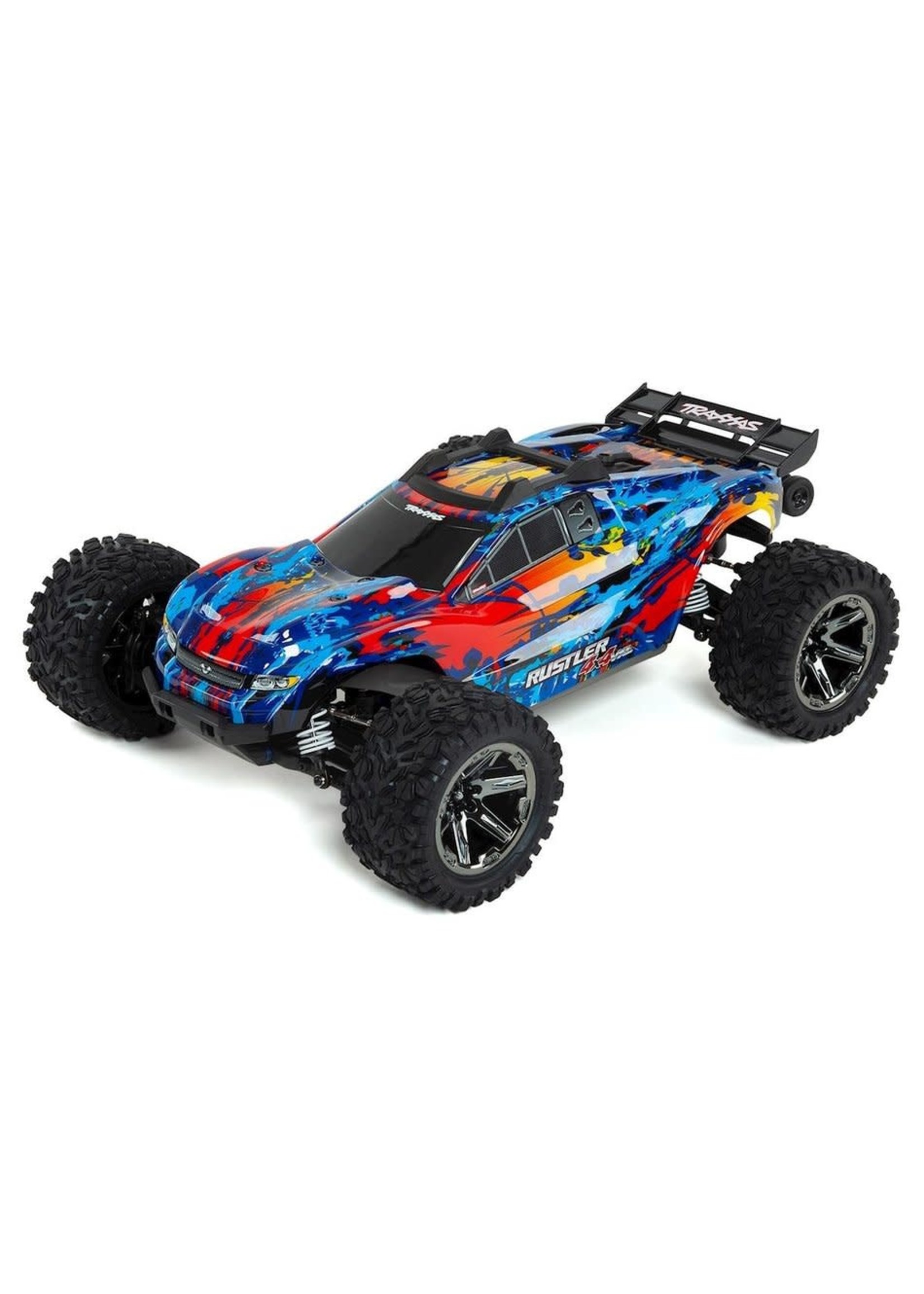 Traxxas 67076-4-RED Rustler 4X4 VXL: 1/10 Scale Stadium Truck with TQi Traxxas Link  Enabled 2.4GHz Radio System & Traxxas Stability Management (TSM)