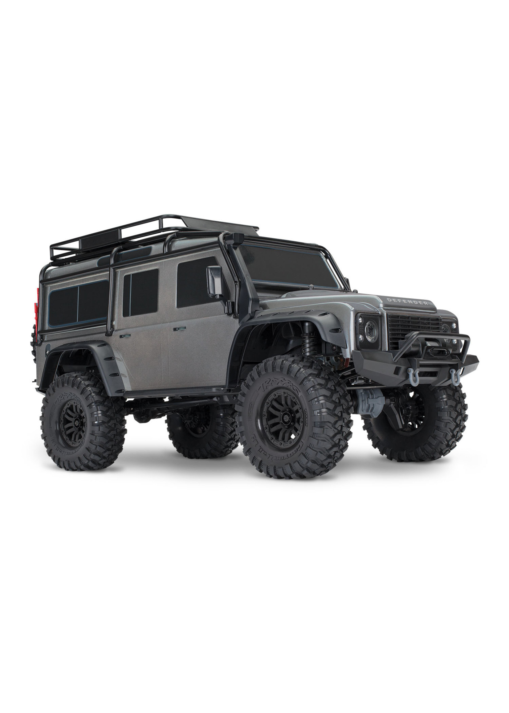 Traxxas 82056-4-SLVR Traxxas TRX-4 1/10 Scale Trail Rock Crawler w/Land Rover Defender Body (Silver) w/XL-5 ESC & TQi 2.4GHz Radio